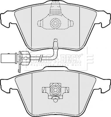 BORG & BECK Комплект тормозных колодок, дисковый тормоз BBP2013